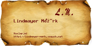 Lindmayer Márk névjegykártya